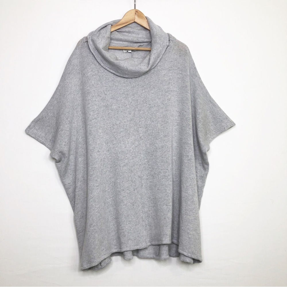 Bryn Walker grey cowl neck poncho sweater